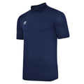 Dark Navy-White - Back - Umbro Mens Essential Polo Shirt