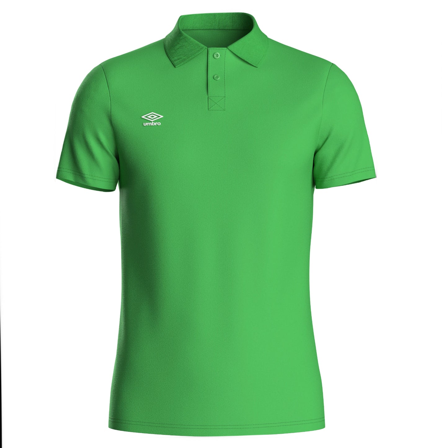 Emerald-White - Front - Umbro Mens Essential Polo Shirt