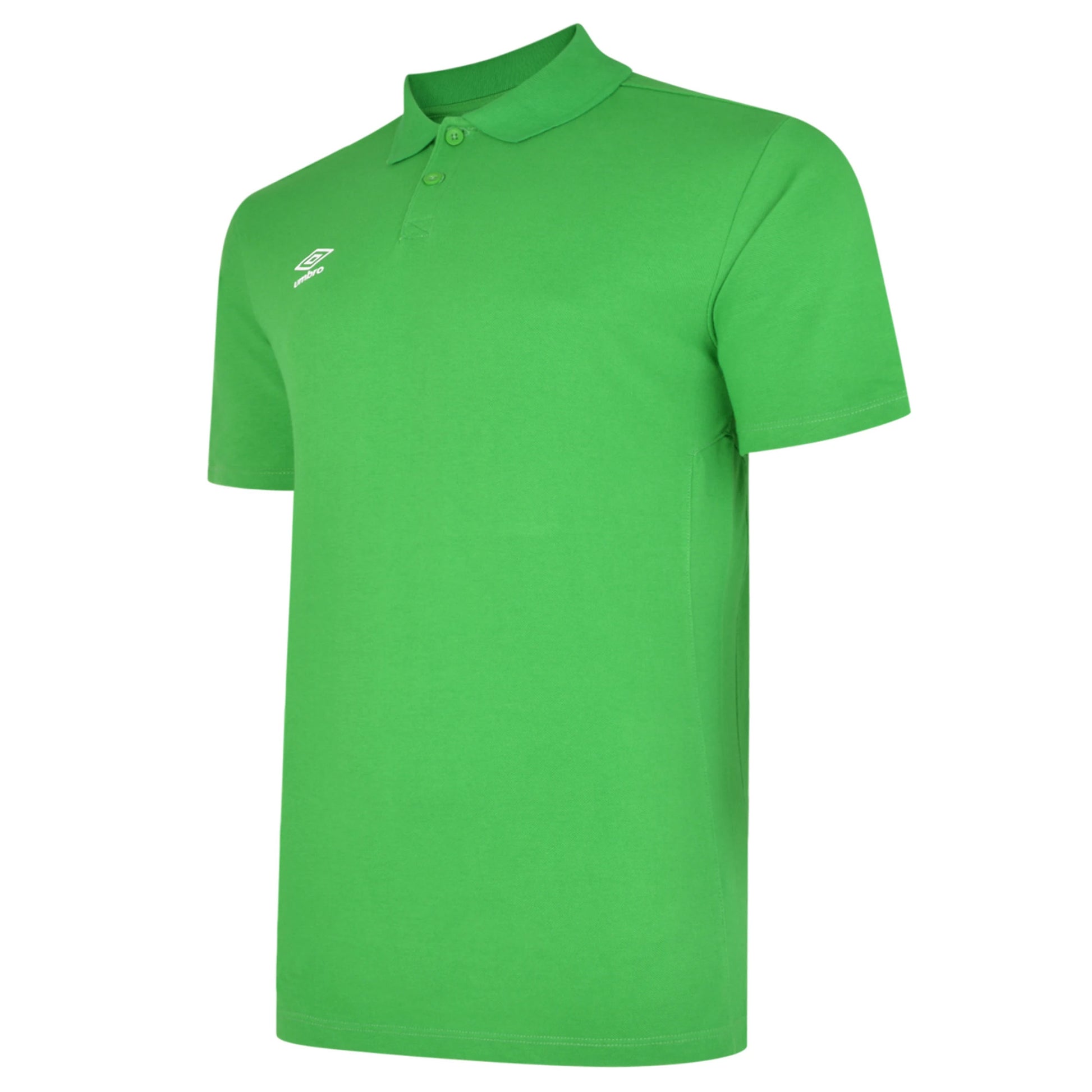 Emerald-White - Side - Umbro Mens Essential Polo Shirt