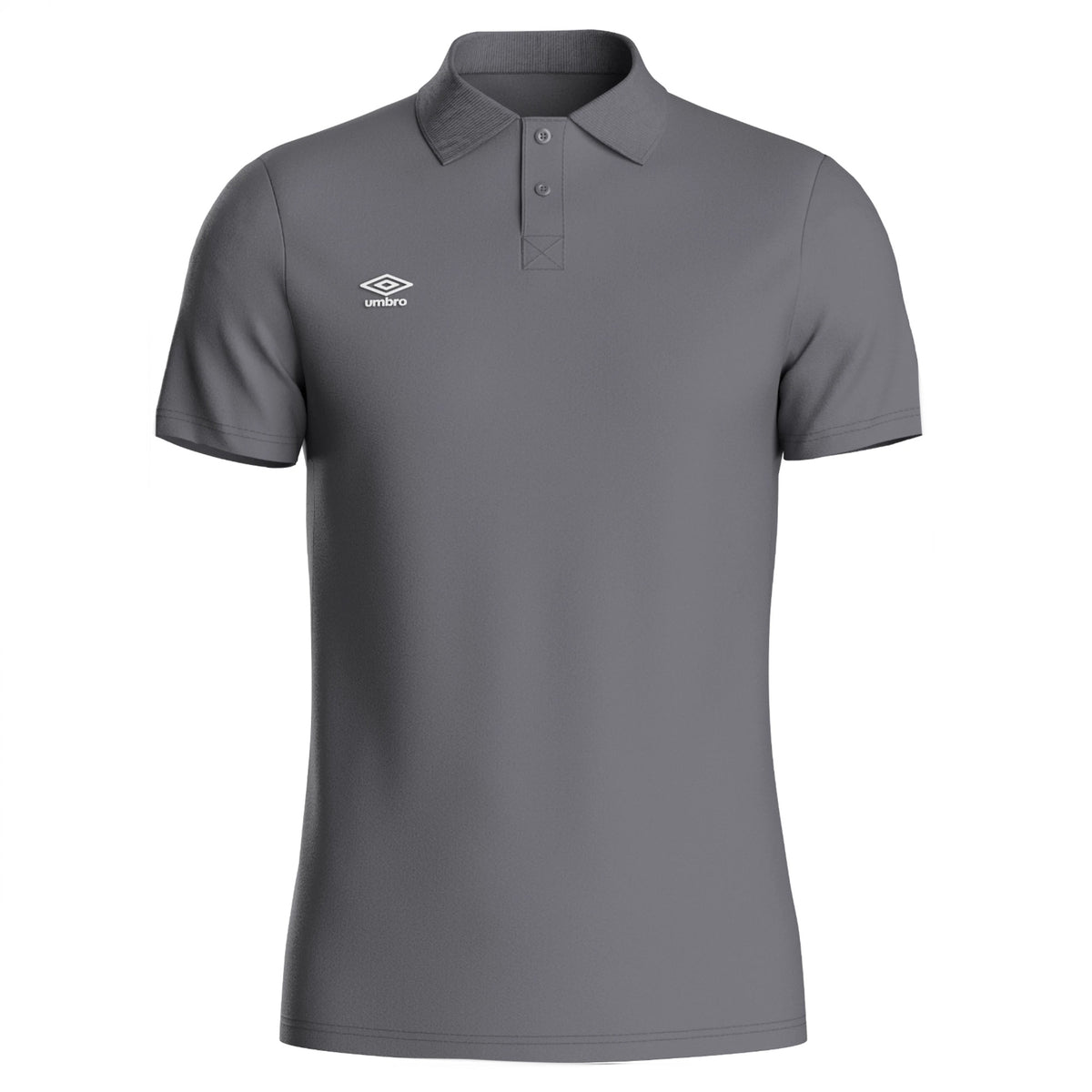 Carbon-White - Front - Umbro Mens Essential Polo Shirt