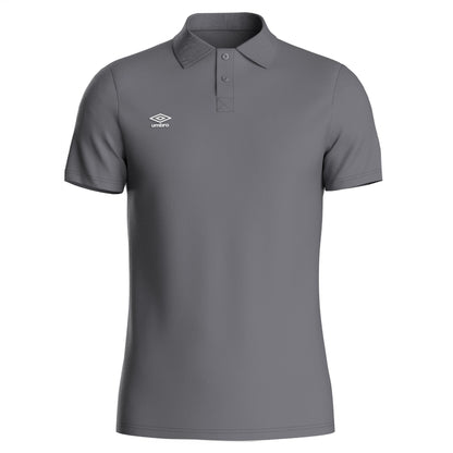 Carbon-White - Front - Umbro Mens Essential Polo Shirt