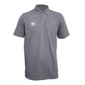 Carbon-White - Front - Umbro Mens Essential Polo Shirt