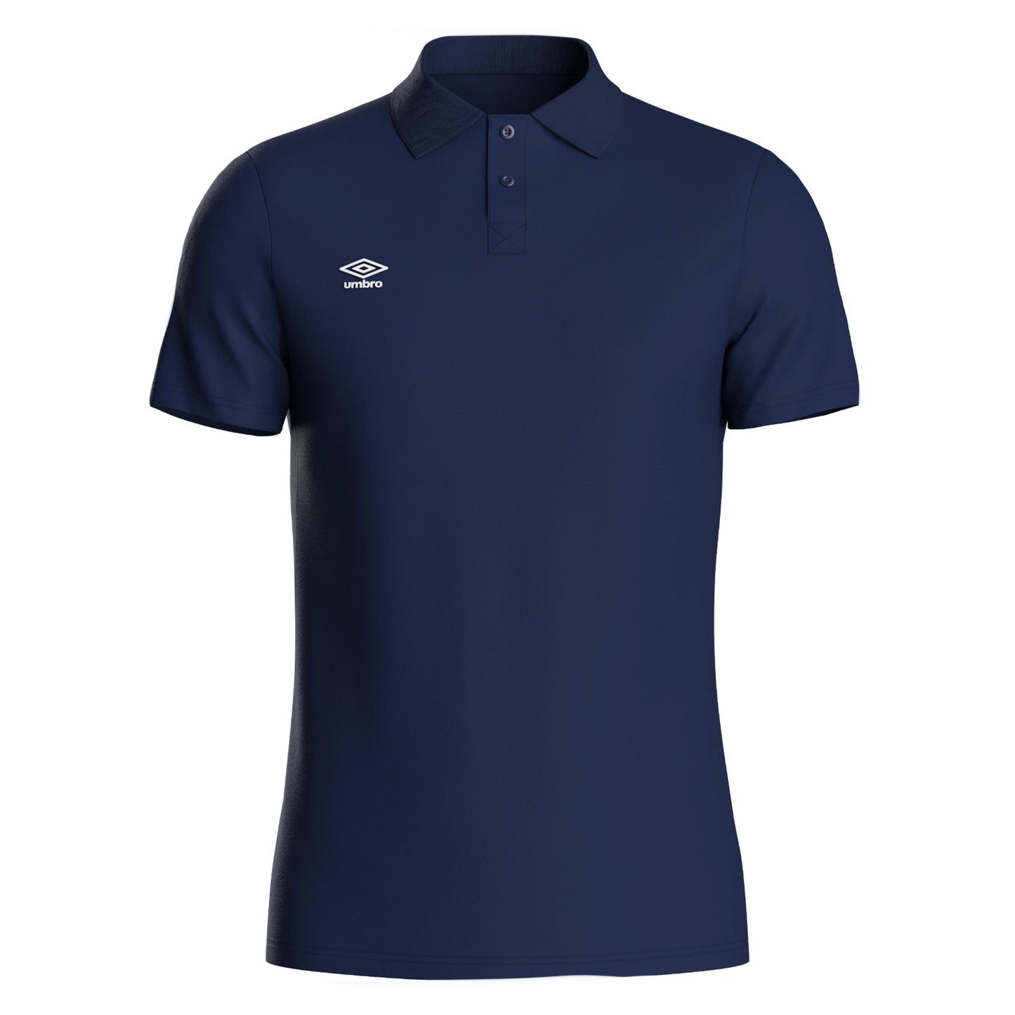 Dark Navy-White - Front - Umbro Mens Essential Polo Shirt