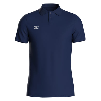 Dark Navy-White - Front - Umbro Mens Essential Polo Shirt