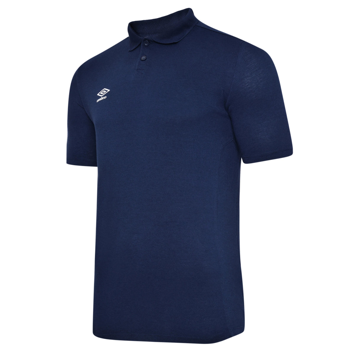 Dark Navy-White - Side - Umbro Mens Essential Polo Shirt