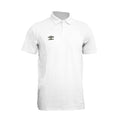 White-Black - Front - Umbro Mens Essential Polo Shirt