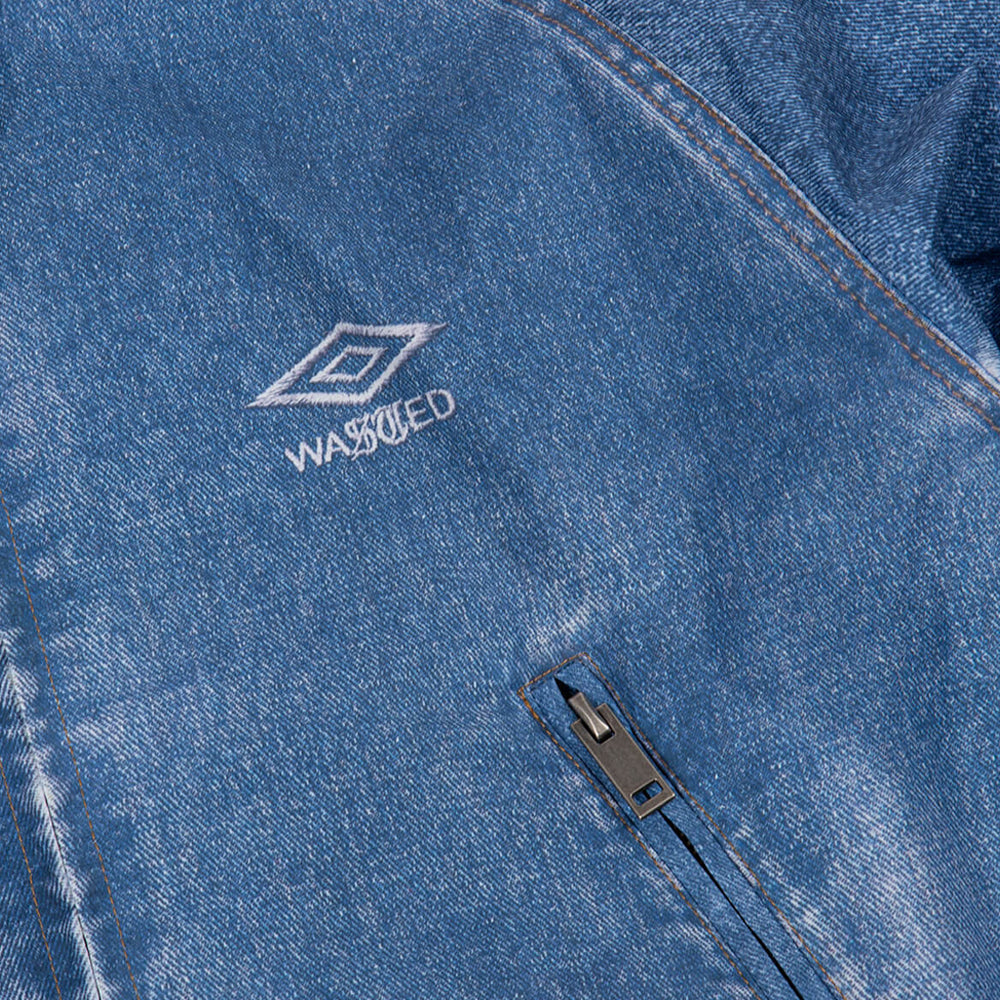 Washed Blue - Pack Shot - Umbro Mens Wasted Trompe L´oeil Windstopper Washed Jacket