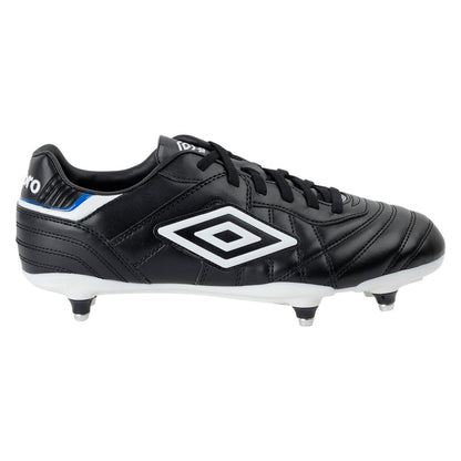 Black-White-Royal Blue - Side - Umbro Childrens-Kids Speciali Eternal Club Sg Football Boots