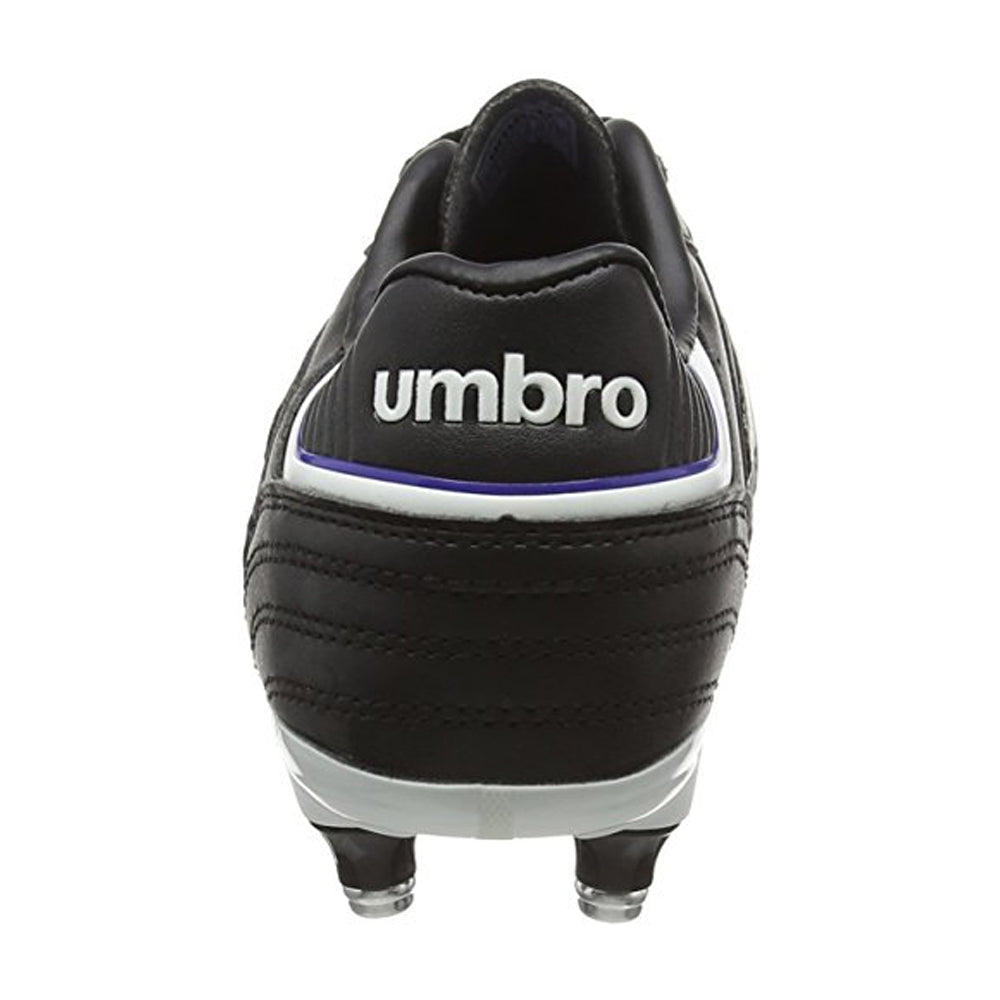 Black-White-Royal Blue - Back - Umbro Childrens-Kids Speciali Eternal Club Firm Ground Football Boots