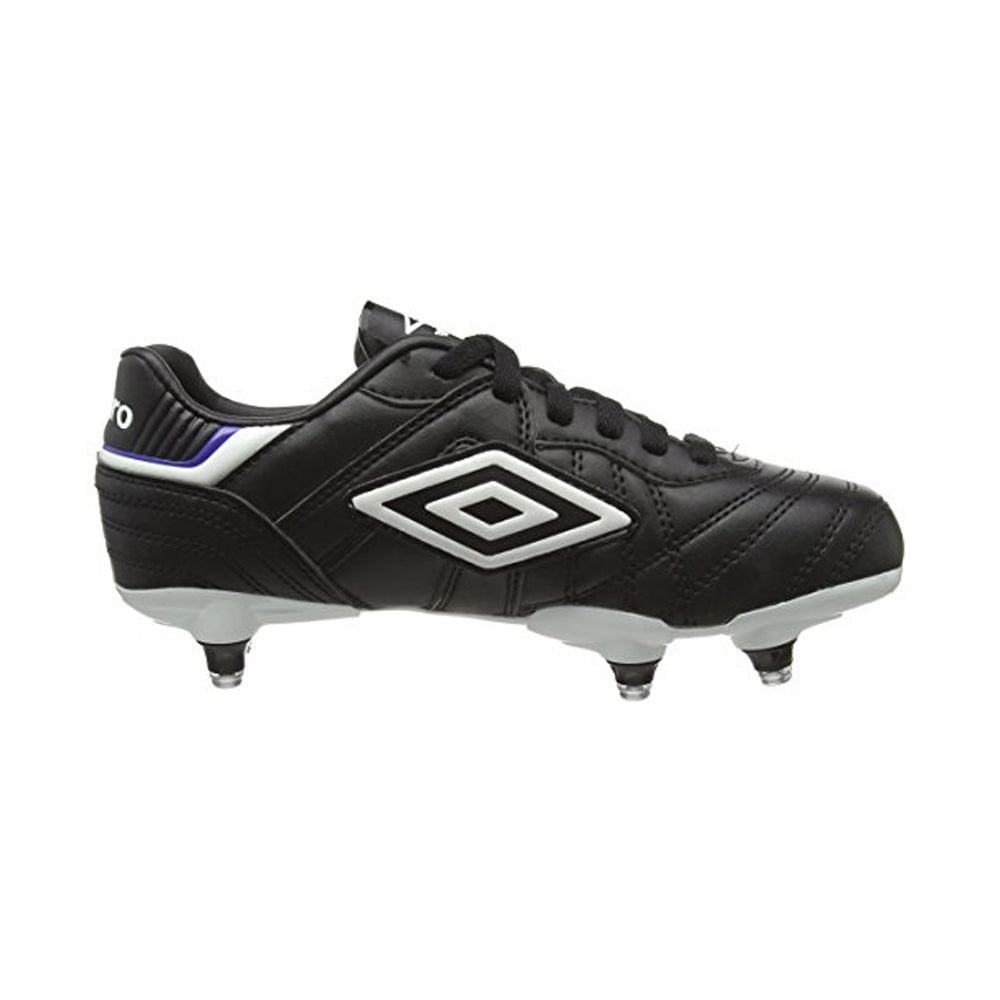Black-White-Royal Blue - Side - Umbro Childrens-Kids Speciali Eternal Club Firm Ground Football Boots