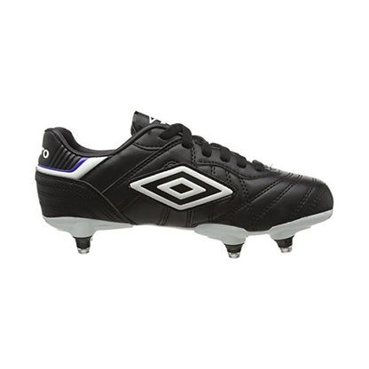 Black-White-Royal Blue - Side - Umbro Childrens-Kids Speciali Eternal Club Firm Ground Football Boots