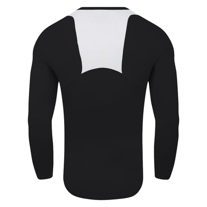 Black - Back - Umbro Mens Elite V Neck Base Layer Top