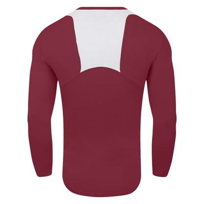 New Claret - Back - Umbro Mens Elite V Neck Base Layer Top