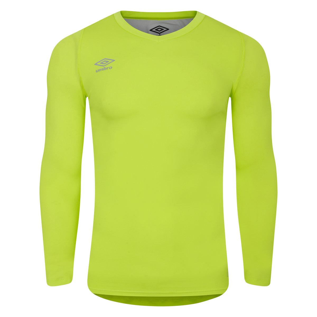 Acid Lime - Front - Umbro Mens Elite V Neck Base Layer Top