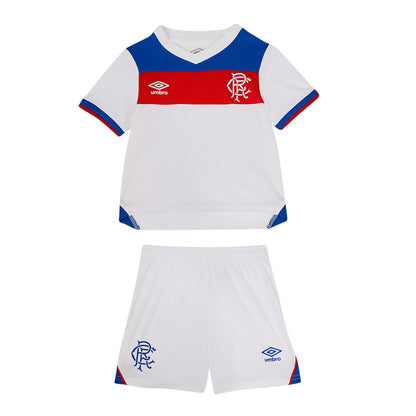 Brilliant White-Lapis Blue-Flame Scarlet - Front - Umbro Baby 25-26 Rangers FC Away Kit
