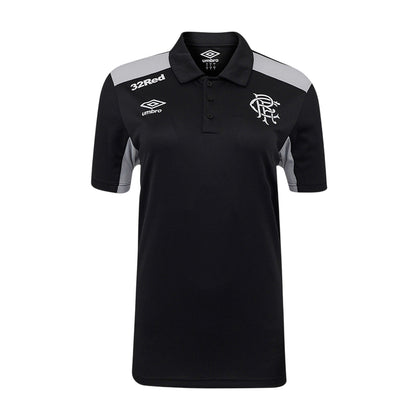 Caviar-Microchip - Front - Umbro Womens-Ladies Presentation Rangers FC Polyester Polo Shirt