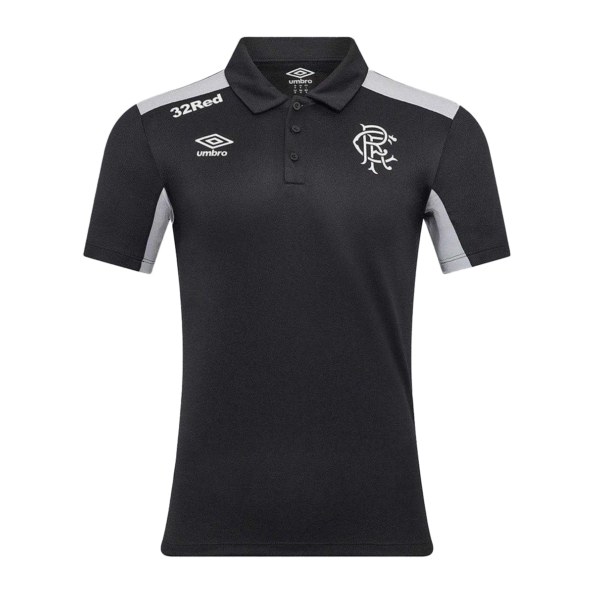 Caviar-Microchip - Front - Umbro Mens Presentation Rangers FC Polyester Polo Shirt