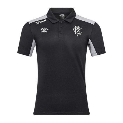 Caviar-Microchip - Front - Umbro Mens Presentation Rangers FC Polyester Polo Shirt