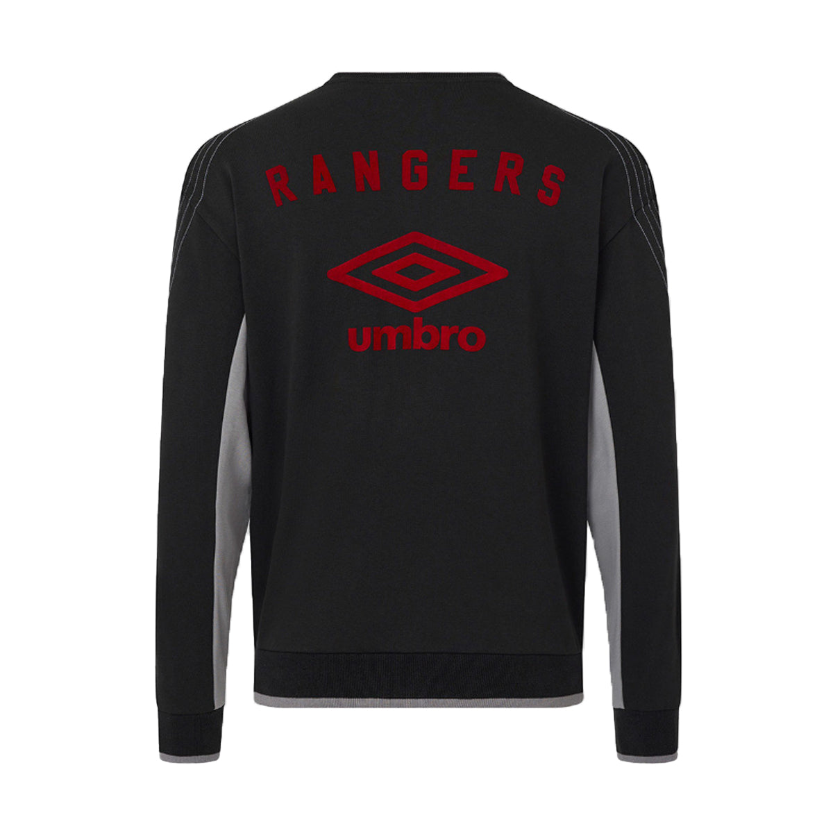 Caviar - Back - Umbro Mens Rangers FC Crew Neck Travel Sweatshirt