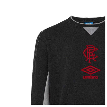 Caviar - Side - Umbro Mens Rangers FC Crew Neck Travel Sweatshirt