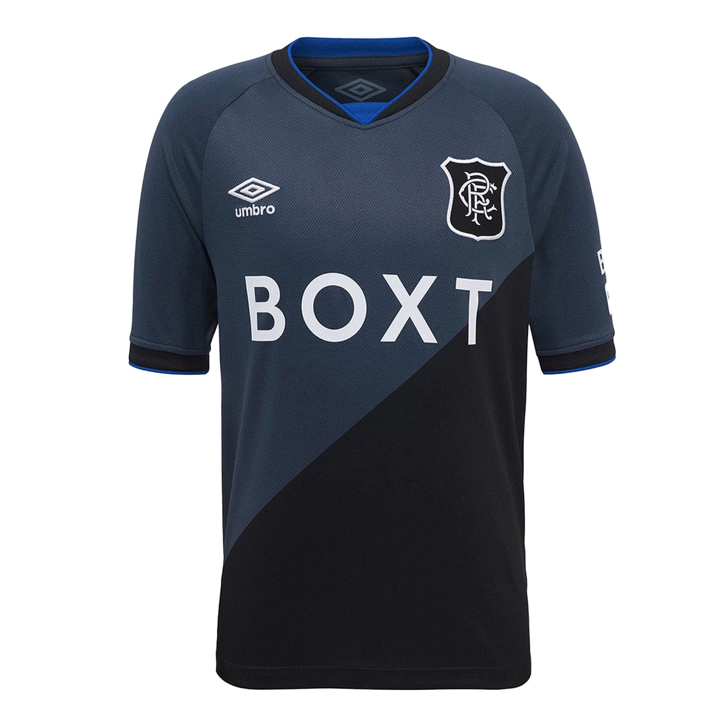 Mood Indigo-Caviar - Front - Umbro Childrens-Kids 25-26 Rangers FC Short-Sleeved Third Jersey