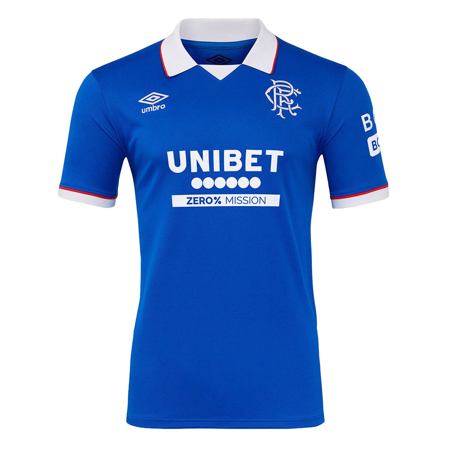 Lapis Blue - Front - Umbro Mens 25-26 Rangers FC Short-Sleeved Home Shirt