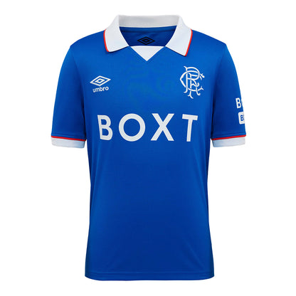 Lapis Blue - Front - Umbro Childrens-Kids 25-26 Rangers FC Short-Sleeved Home Shirt