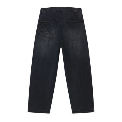 Black - Back - Umbro Mens Washed Drill Pants