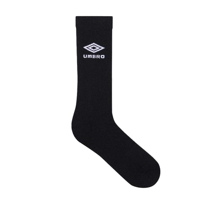 Black-White - Back - Umbro Mens Staple 1-2 Cushioned Terrycloth Sports Socks (Pack of 3)