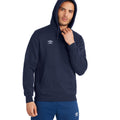 Navy-White - Pack Shot - Umbro Mens Club Leisure Hoodie