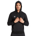 Black-White - Pack Shot - Umbro Mens Club Leisure Hoodie