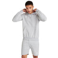 Grey Marl-White - Side - Umbro Mens Club Leisure Hoodie