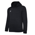 Black-White - Front - Umbro Mens Club Leisure Hoodie