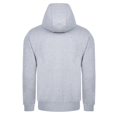 Grey Marl-White - Back - Umbro Childrens-Kids Club Leisure Drawstring Hoodie