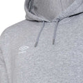 Grey Marl-White - Lifestyle - Umbro Childrens-Kids Club Leisure Drawstring Hoodie