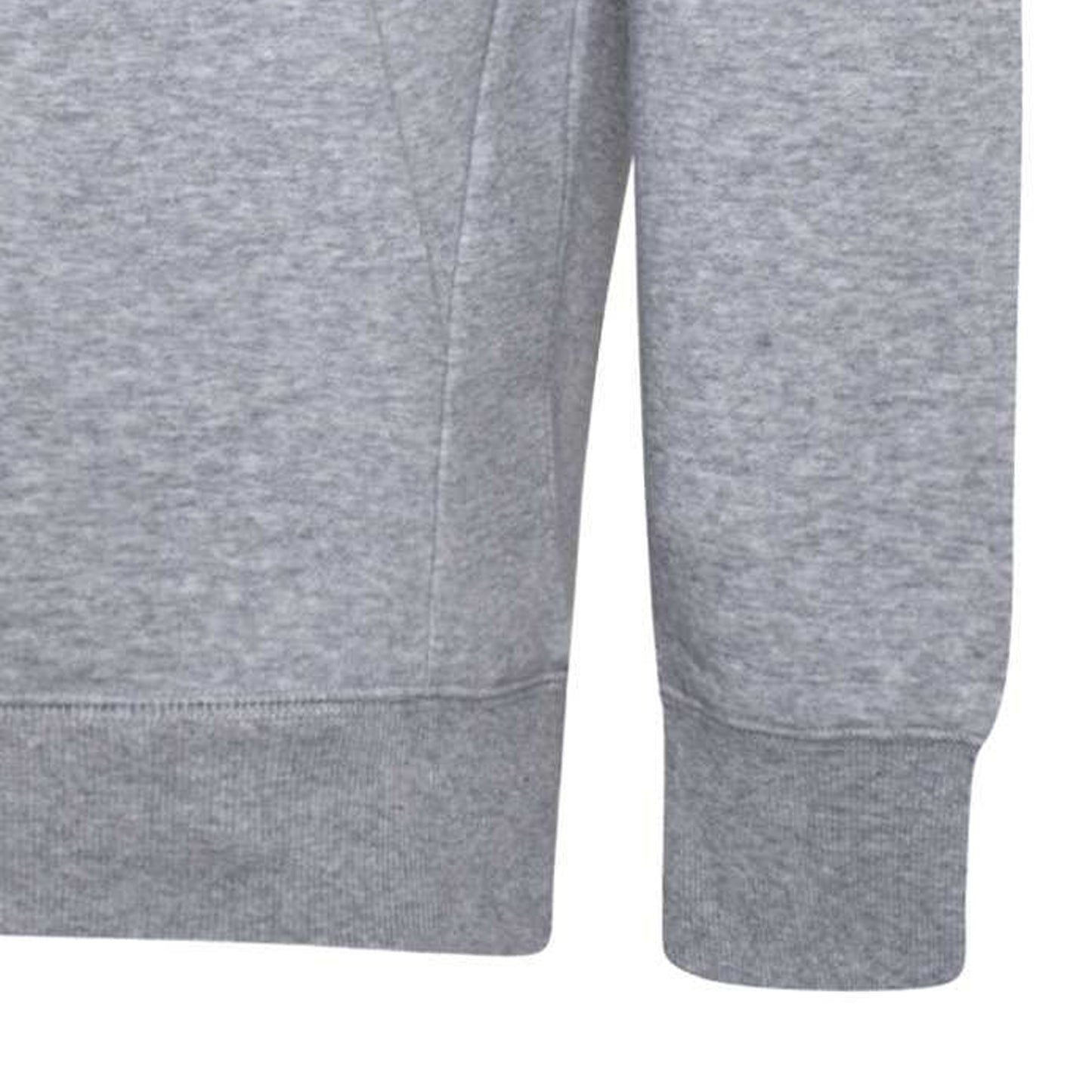 Grey Marl-White - Pack Shot - Umbro Childrens-Kids Club Leisure Drawstring Hoodie