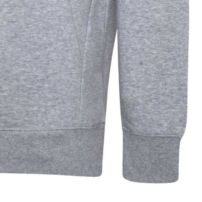 Grey Marl-White - Pack Shot - Umbro Childrens-Kids Club Leisure Drawstring Hoodie