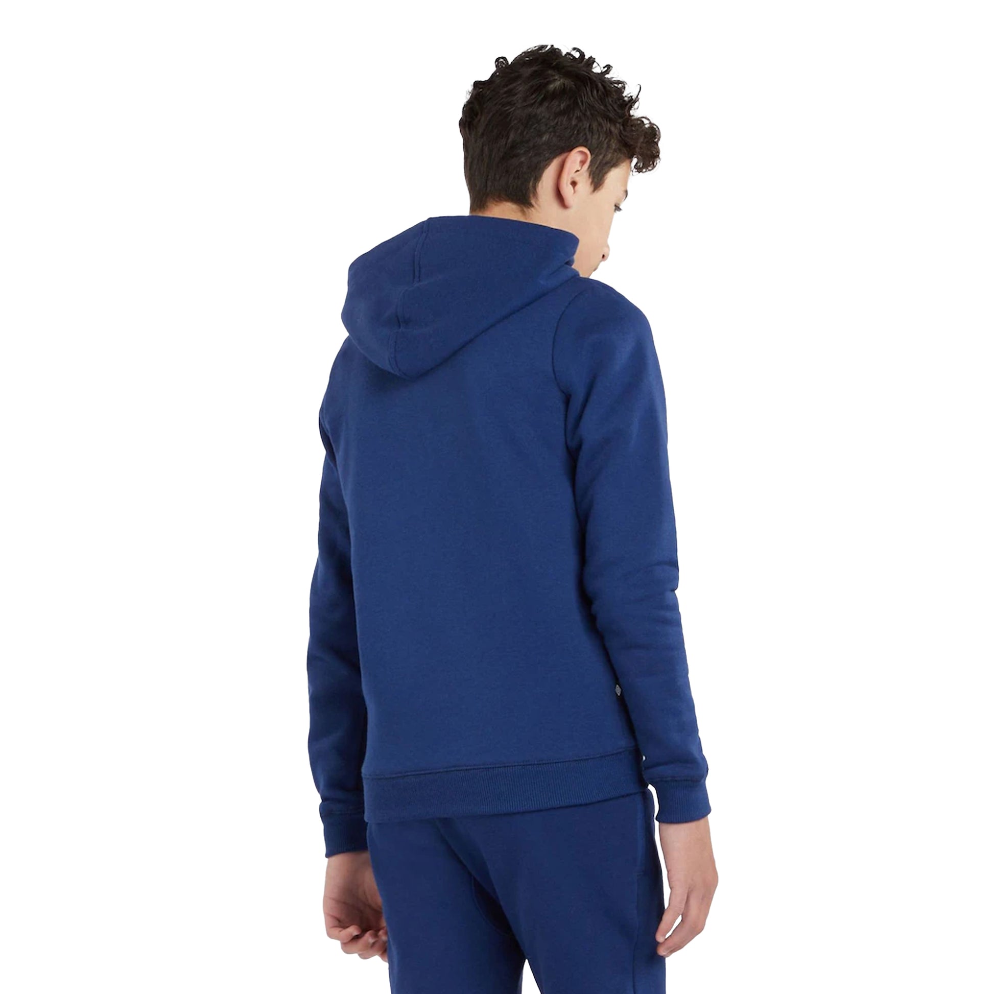 Royal Blue-White - Lifestyle - Umbro Childrens-Kids Club Leisure Drawstring Hoodie