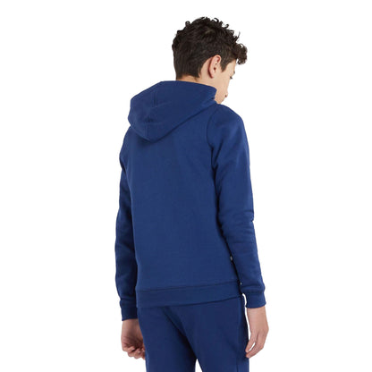 Royal Blue-White - Lifestyle - Umbro Childrens-Kids Club Leisure Drawstring Hoodie