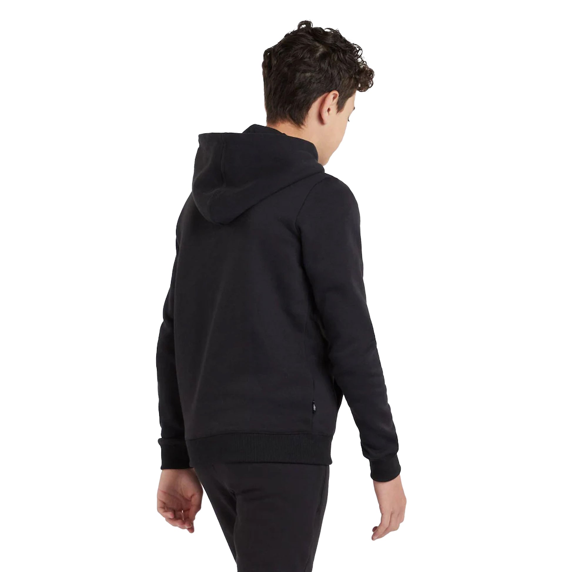 Black-White - Lifestyle - Umbro Childrens-Kids Club Leisure Drawstring Hoodie