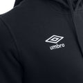 Black-White - Pack Shot - Umbro Childrens-Kids Club Leisure Drawstring Hoodie