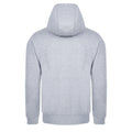 Grey Marl-White - Side - Umbro Childrens-Kids Club Leisure Drawstring Hoodie