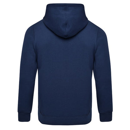 Navy-White - Back - Umbro Childrens-Kids Club Leisure Drawstring Hoodie