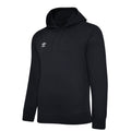 Black-White - Front - Umbro Childrens-Kids Club Leisure Drawstring Hoodie