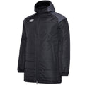 Black-Carbon - Front - Umbro Mens Padded Jacket