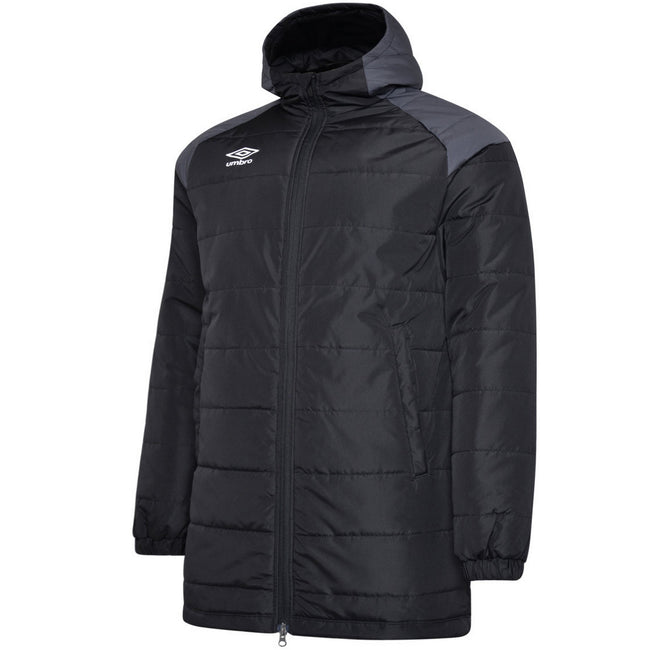 Black-Carbon - Front - Umbro Mens Padded Jacket