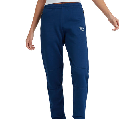 Navy-White - Pack Shot - Umbro Womens-Ladies Club Leisure Jogging Bottoms