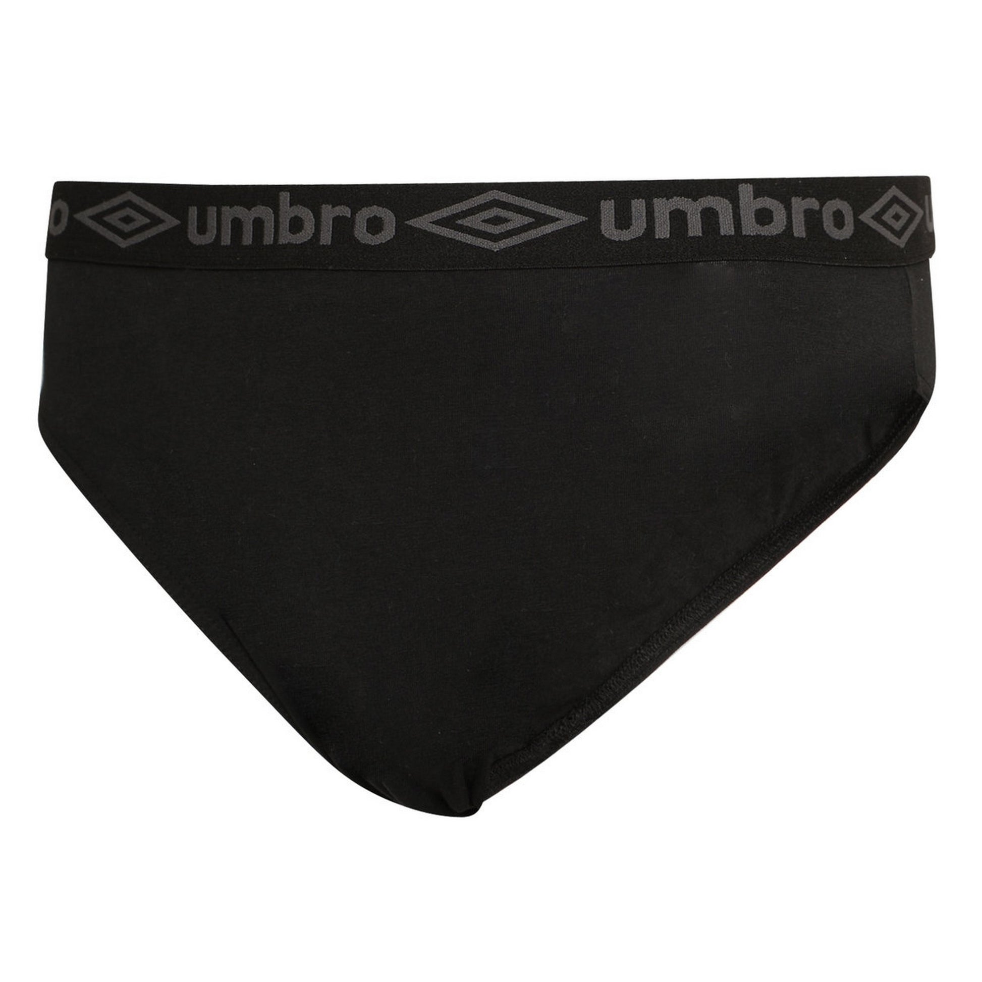 Black - Back - Umbro Mens Plain Briefs (Pack of 3)