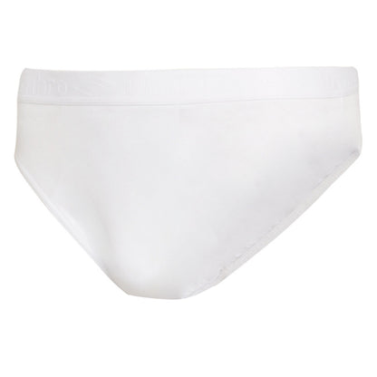 White - Back - Umbro Mens Plain Briefs (Pack of 3)
