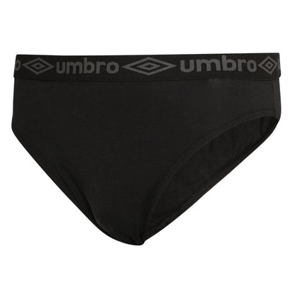 Black - Front - Umbro Mens Plain Briefs (Pack of 3)